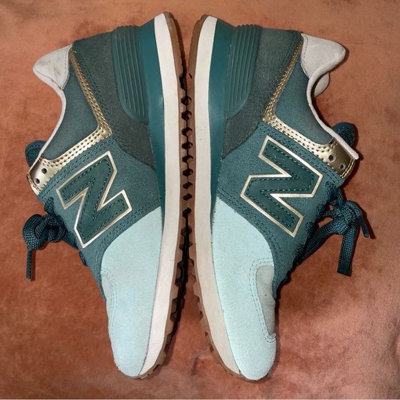 Women’s New Balance 574 Size 7 (Mint/Green) - Picture 4 of 9